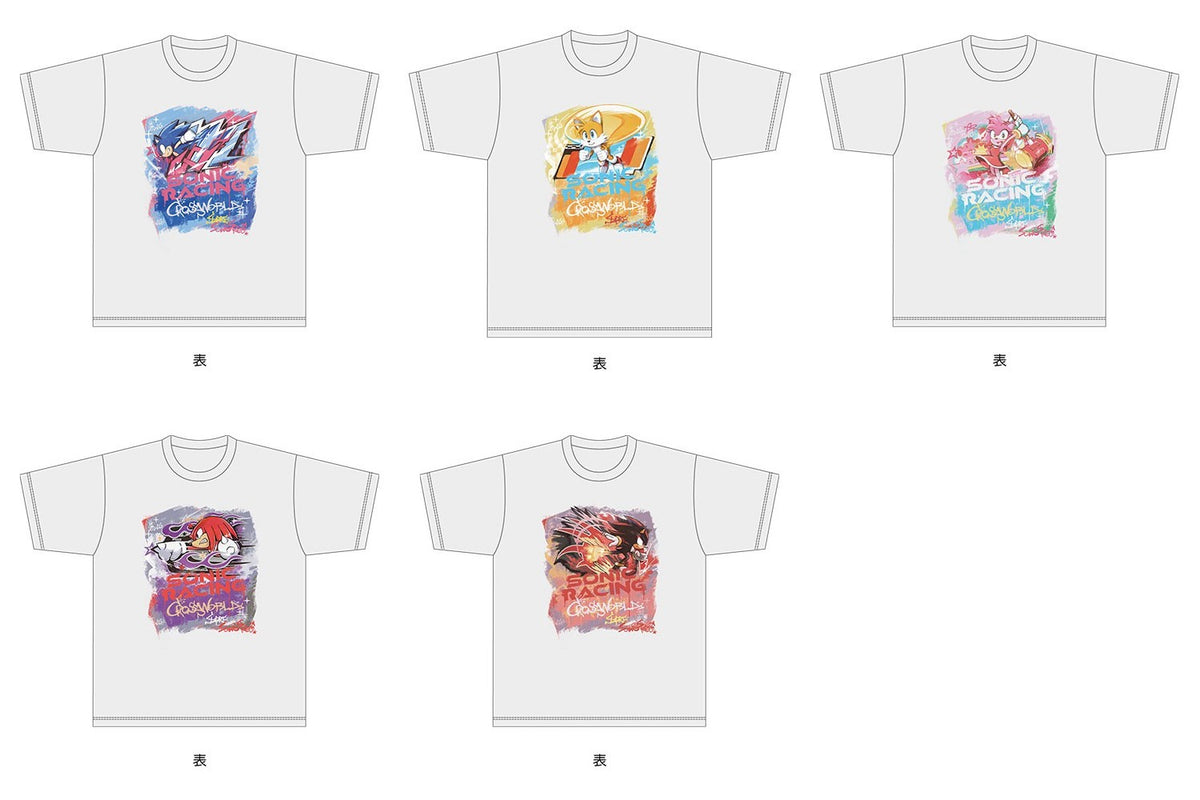 Sonic Racing CrossWorlds Street Art T-shirt Complete Set front view