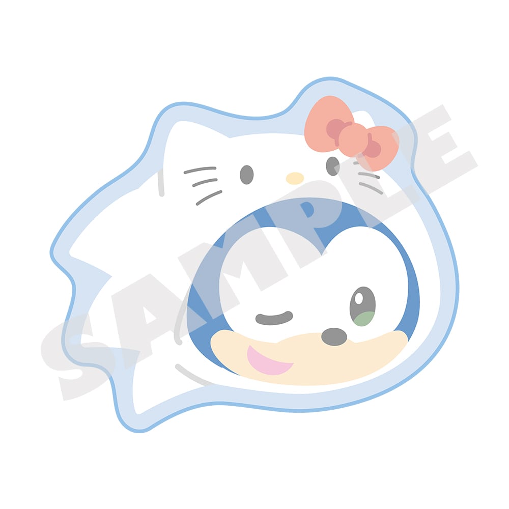 Sonic x Hello Kitty die-cut cotton hand towel