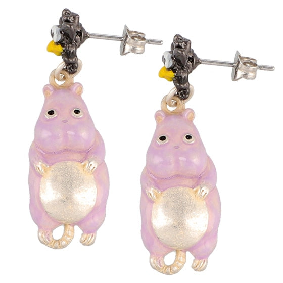 Spirited Away Boh Mouse and Fly-Bird Pierced Earrings - official view 2