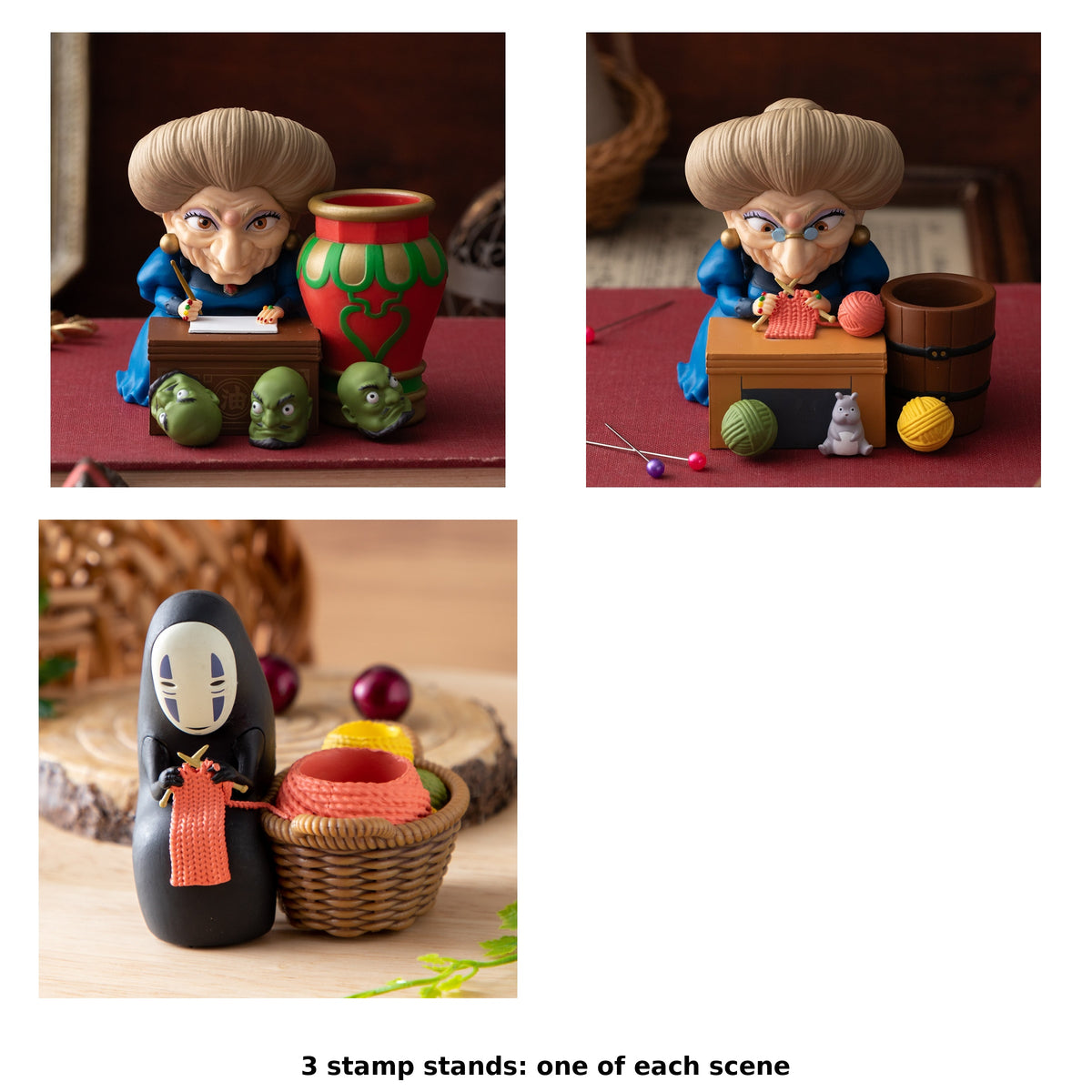 Spirited Away Decorative Stamp Stands (3 Types) - Complete Set