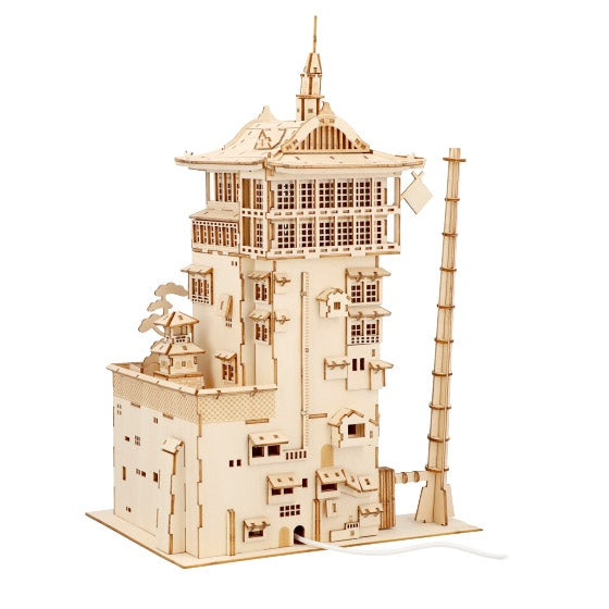 Spirited Away ki-gu-mi Wooden Model - Aburaya Bathhouse - official view 7