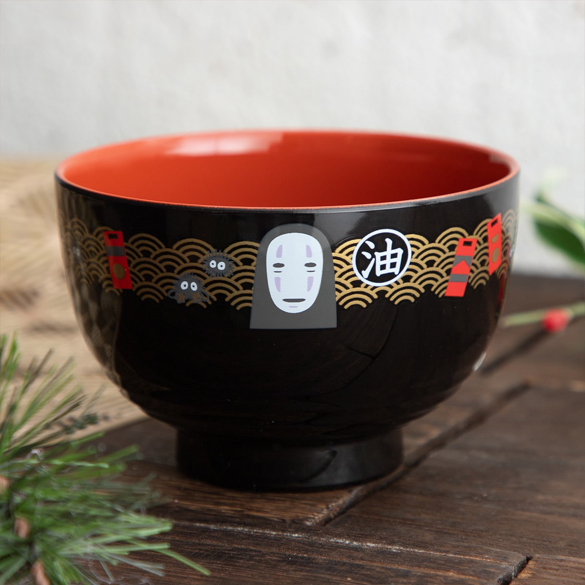 Spirited Away No-Face Lacquer-Style Soup Bowl N2 - official view 1