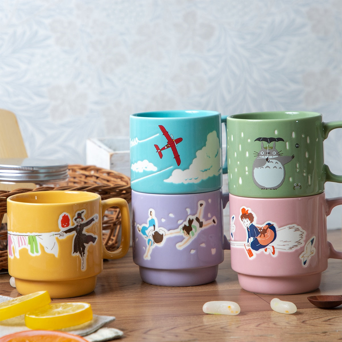 Spirited Away True Name Poko Poko Textured Mug - official view 8