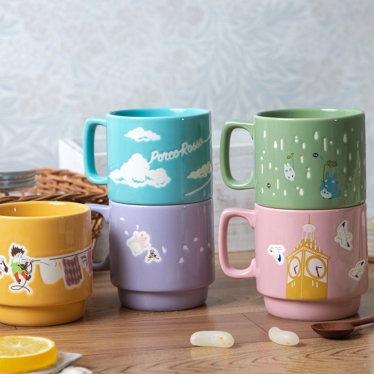 Spirited Away True Name Poko Poko Textured Mug - official view 9