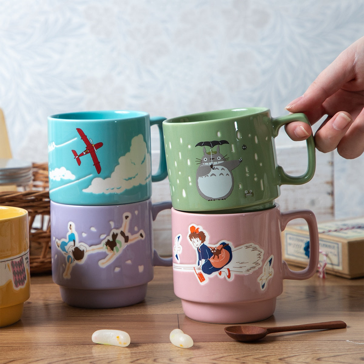 Spirited Away True Name Poko Poko Textured Mug - official view 11