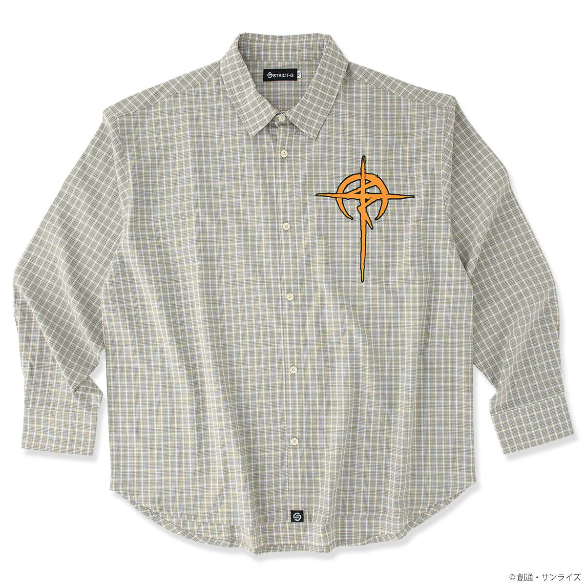 STRICT-G Mafty gray check shirt - front view