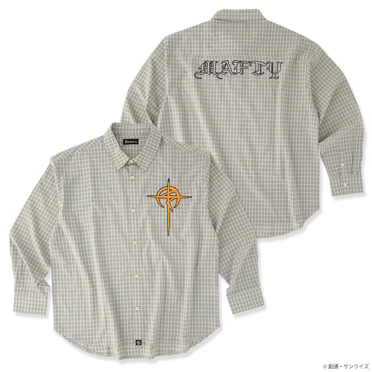 STRICT-G Mafty gray check shirt - product arrangement