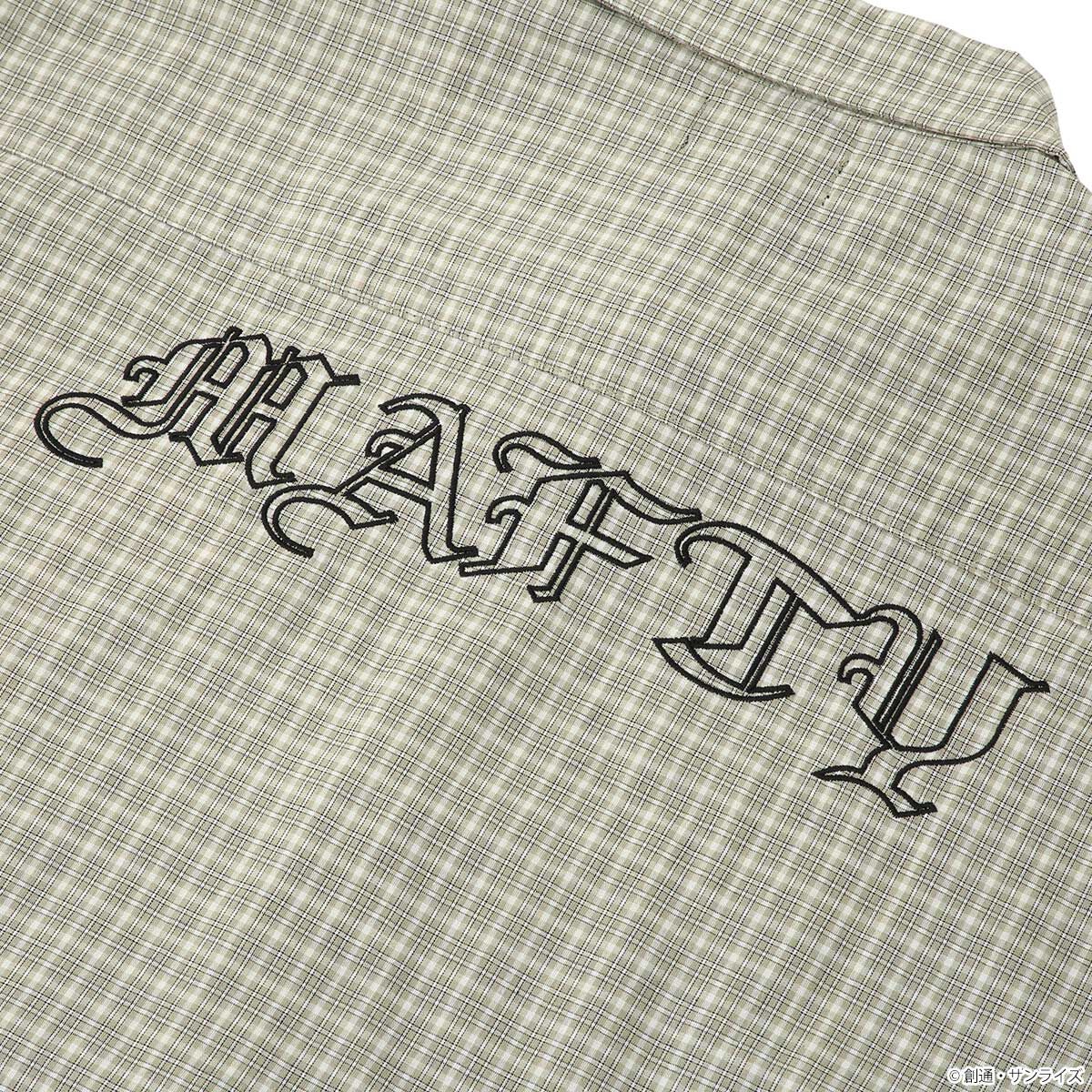 STRICT-G Mafty gray check shirt - back embroidery detail