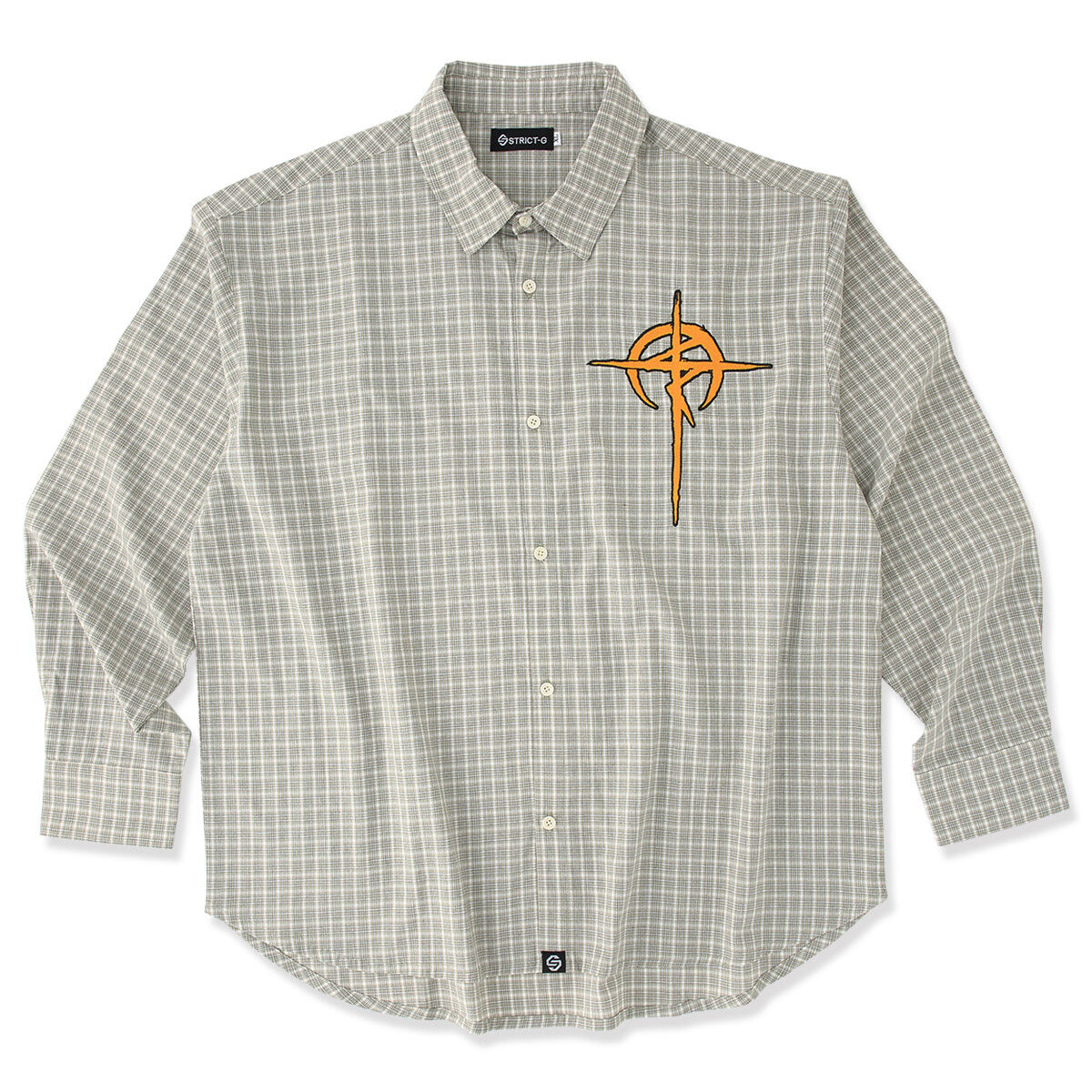 STRICT-G Mafty gray check shirt - styled view