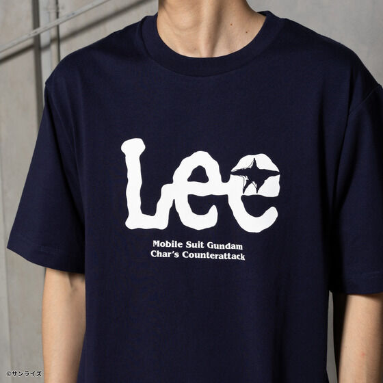 STRICT-G x Lee Gundam Char's Counterattack axis logo navy t shirt - official photo 7