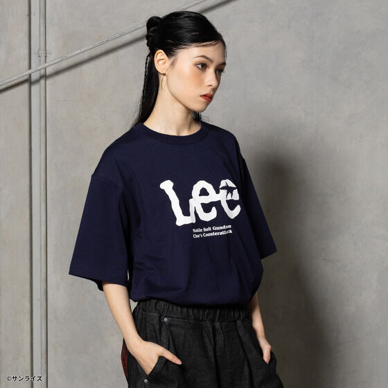 STRICT-G x Lee Gundam Char's Counterattack axis logo navy t shirt - official photo 8