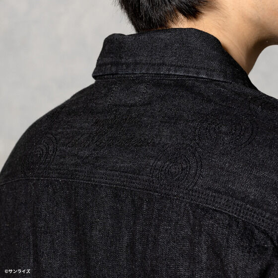 STRICT-G x Lee Gundam Char's Counterattack msn 04 91 b black denim jacket - official photo 8