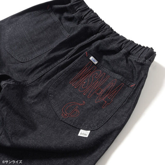 STRICT-G x Lee Gundam Char's Counterattack msn 04 fleeasy black denim pants - official photo 4