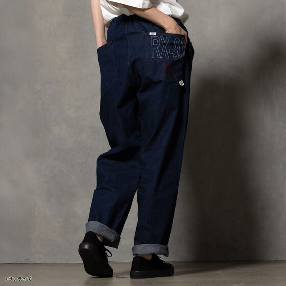 STRICT-G x Lee Gundam Char's Counterattack rx 93 fleeasy indigo denim pants - official photo 14