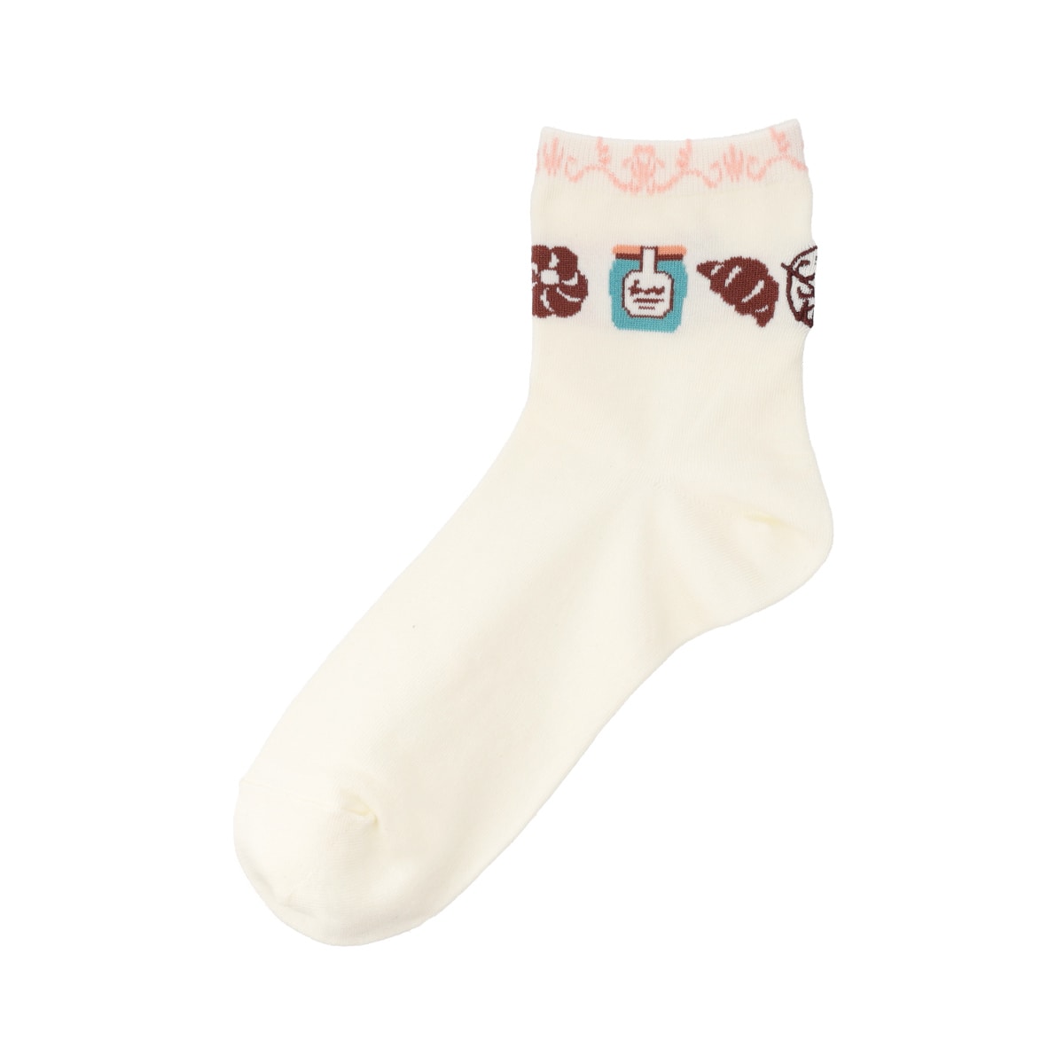 Studio Ghibli 13 cm Short Socks 23-25 cm (4 Types) - Jiji Off-White - official view 6