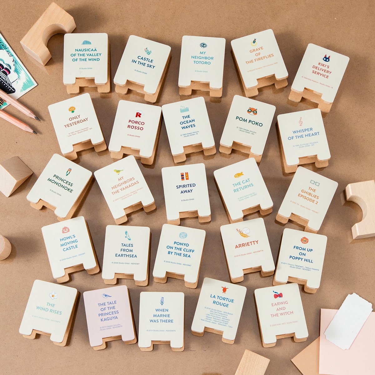 Studio Ghibli - 25 Works Collection Wooden Clips (21 Types) - Nausicaä of the Valley of the Wind - official view 14