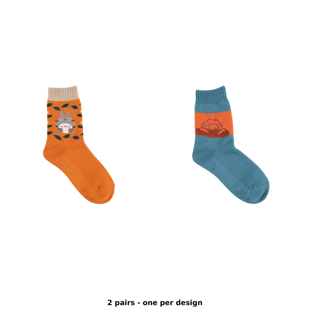 Studio Ghibli All-Terry Room Socks 23-25 cm (2 Types) - Complete Set - one pair of each design