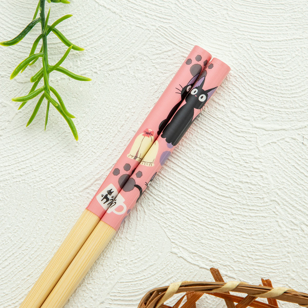 Studio Ghibli Bamboo Chopsticks 21 cm (5 Types) - Jiji Pink - official view 13