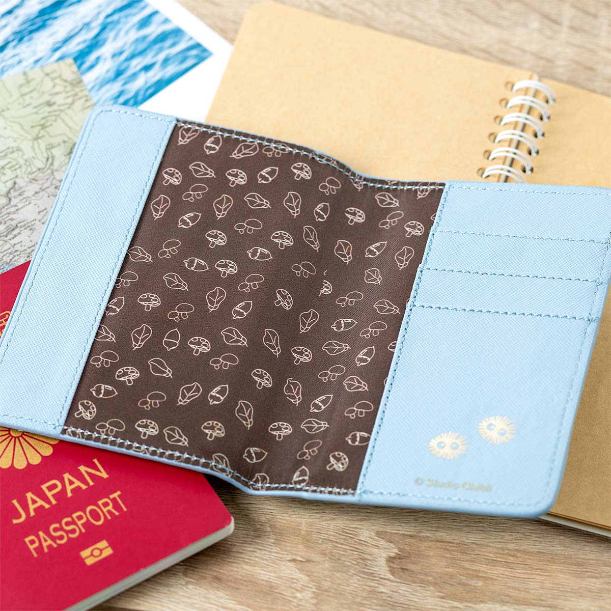 Studio Ghibli Character Passport Cases (2 Types) - Blue Totoro - official view 9