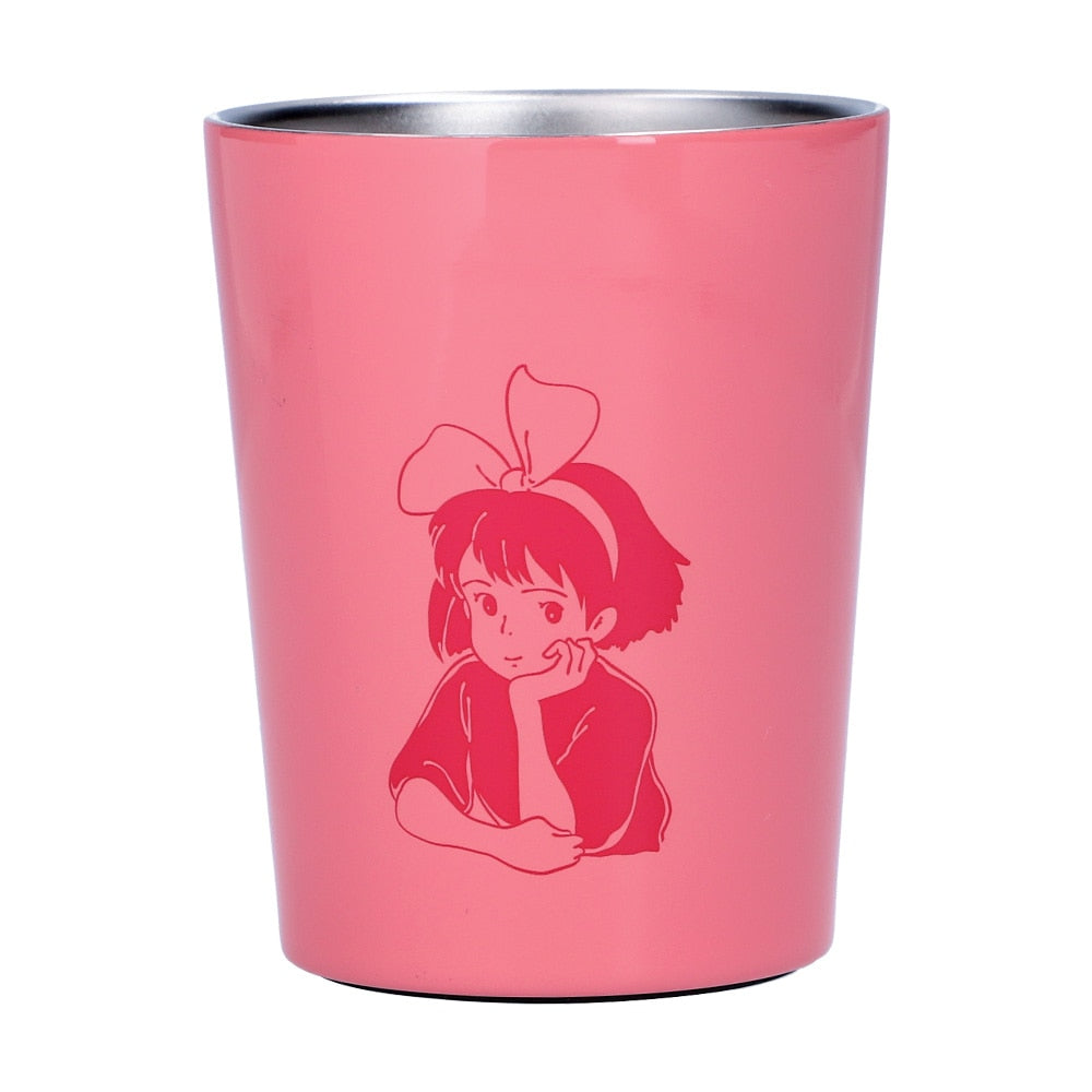 Studio Ghibli Coffee Cup Holders 240 ml (2 Types) - Pink Kiki - official view 4