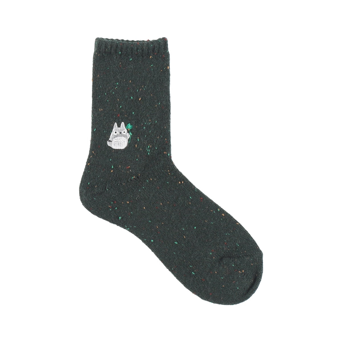 Studio Ghibli - Colour-Flecked Crew Socks 23-25 cm (4 Types) - Totoro - Green - official view 1