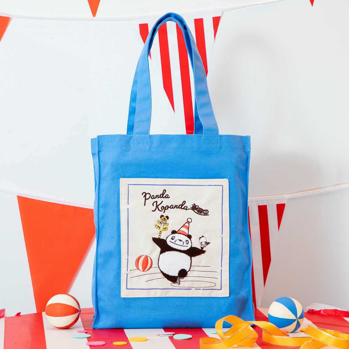 Studio Ghibli Colour Tote Bags (4 Types) - Blue Panda Rainy-Day Circus - official view 1