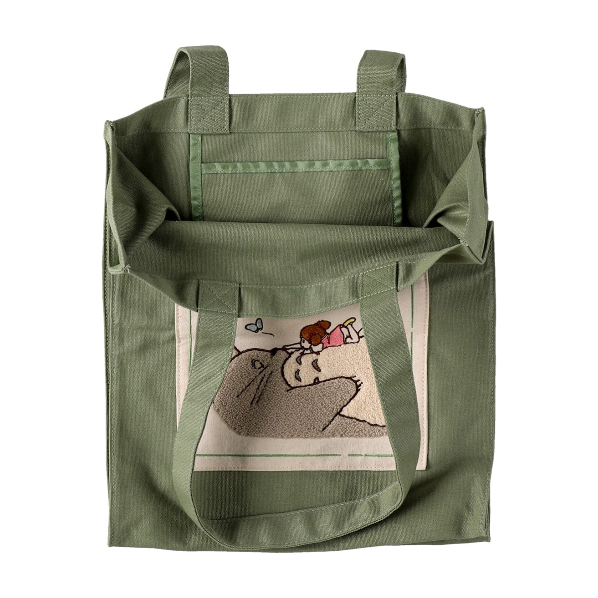 Studio Ghibli Colour Tote Bags (4 Types) - Green Totoro First Meeting - official view 26