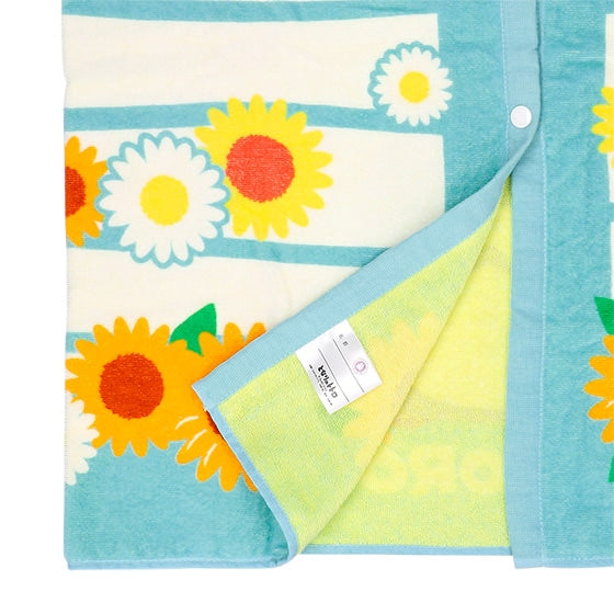 Studio Ghibli Cotton Snap Wrap Towels 80 cm (2 Types) - Totoro Sunflowers and Breeze - official view 9
