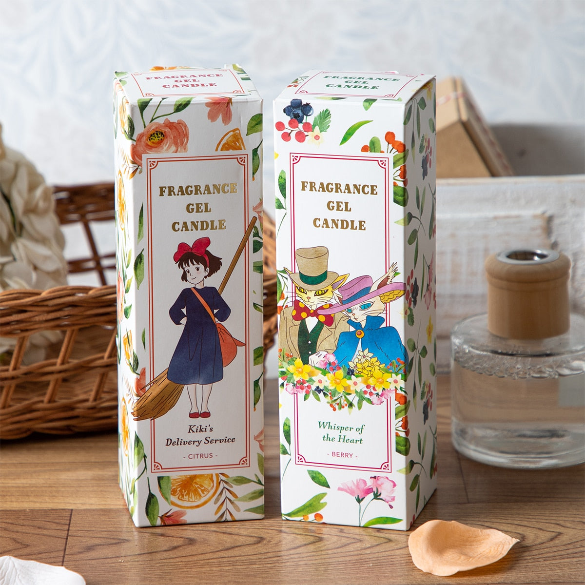 Studio Ghibli Donguri Closet Botanical Fragrance Gel Candles (2 Types) - Kiki's Delivery Service - Citrus - official view 8