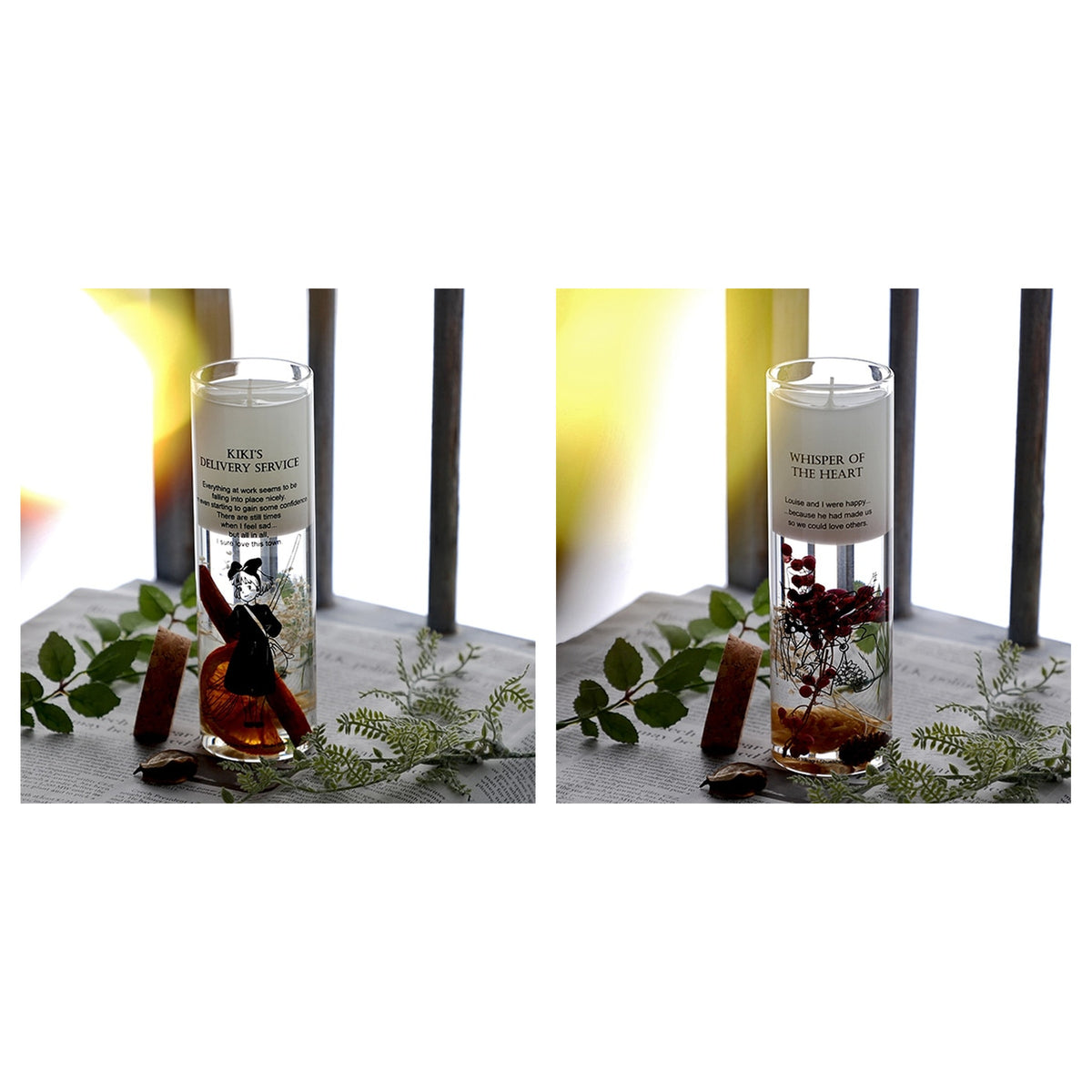 Studio Ghibli Donguri Closet Botanical Fragrance Gel Candles (2 Types) - Complete Set - one of each model