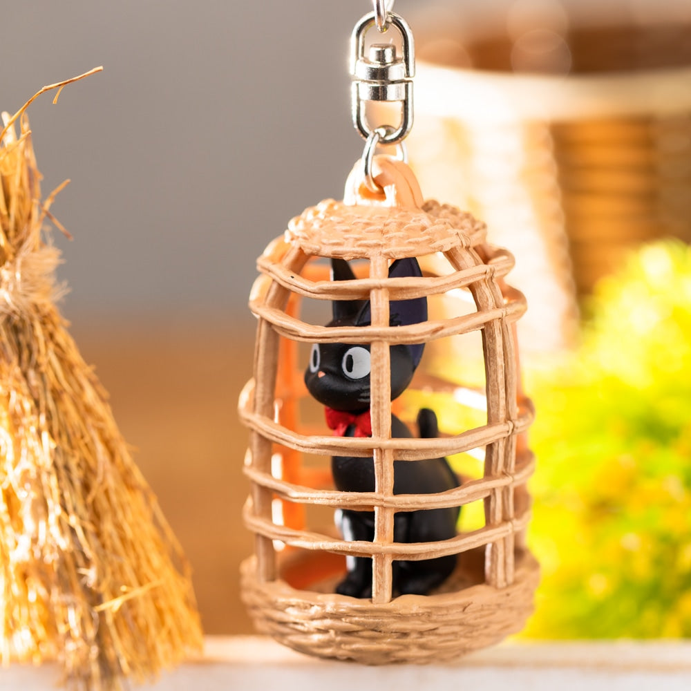 Studio Ghibli - Figural Keyrings (14 Types) - Jiji in a Basket - official view 1