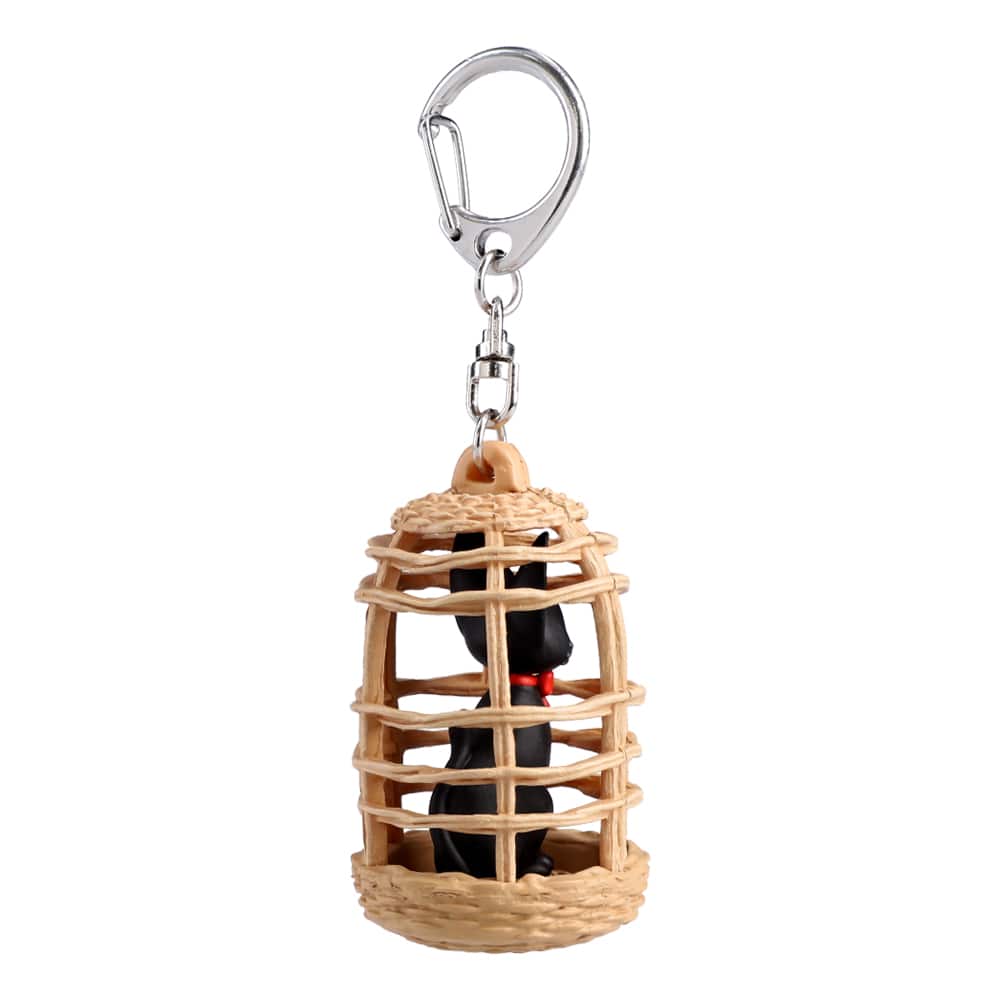 Studio Ghibli - Figural Keyrings (14 Types) - Jiji in a Basket - official view 5