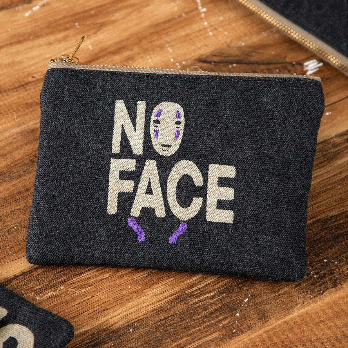 Studio Ghibli - GBL Black Denim Pouches (3 Types) - No-Face - official view 10