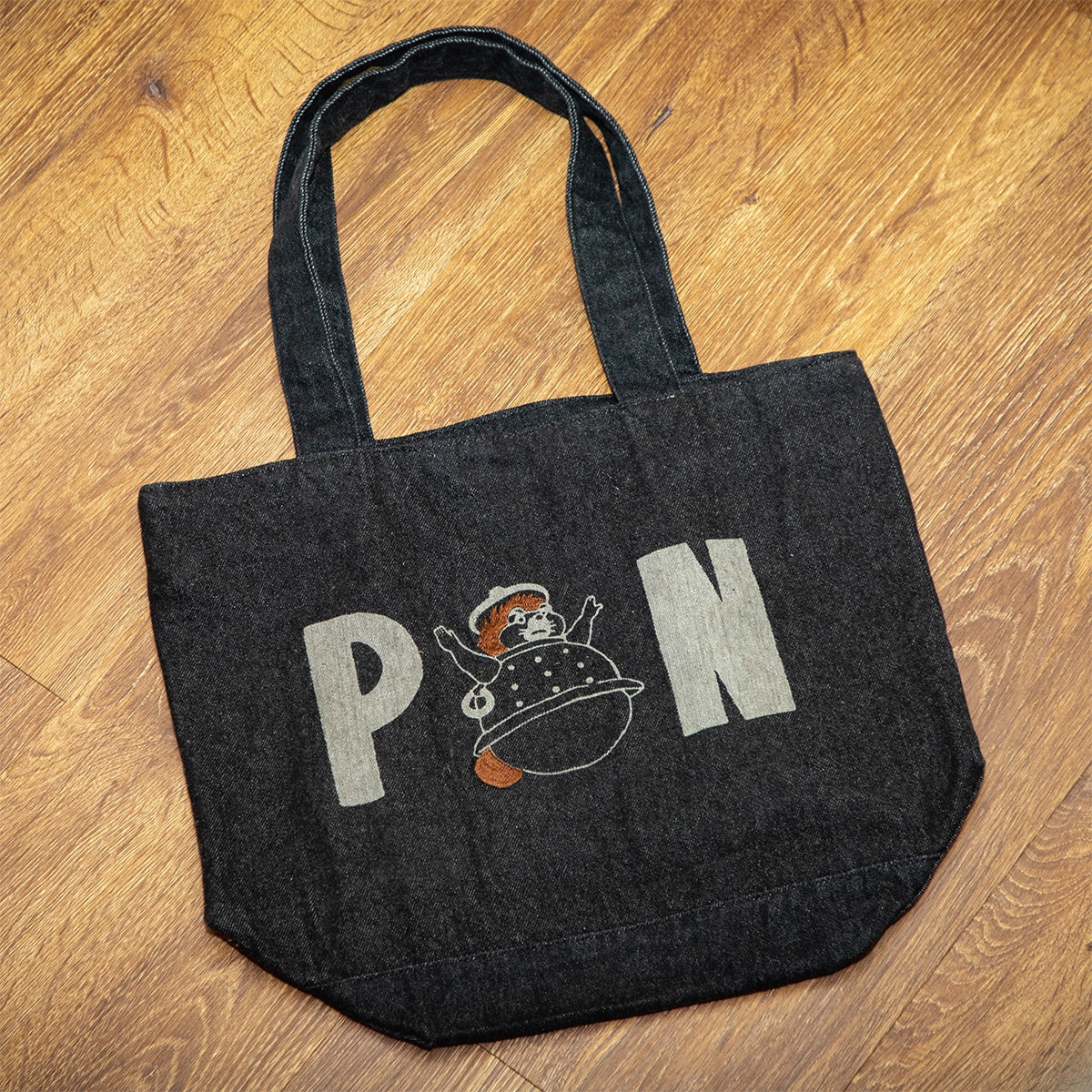 Studio Ghibli GBL Discharge Denim Tote Bags (4 Types) - Black Shokichi - official view 12