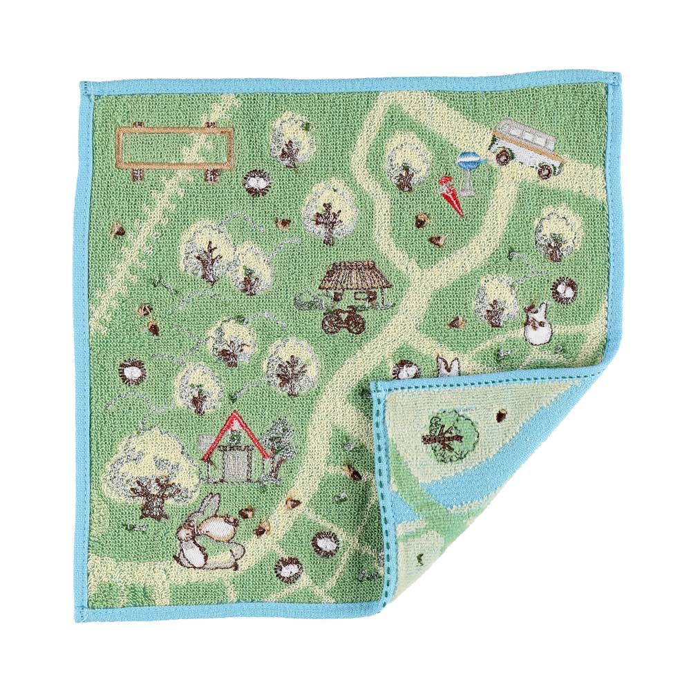 Studio Ghibli - Illustrated Mini Towels (33 Types) - Totoro Walking Map - official view 36