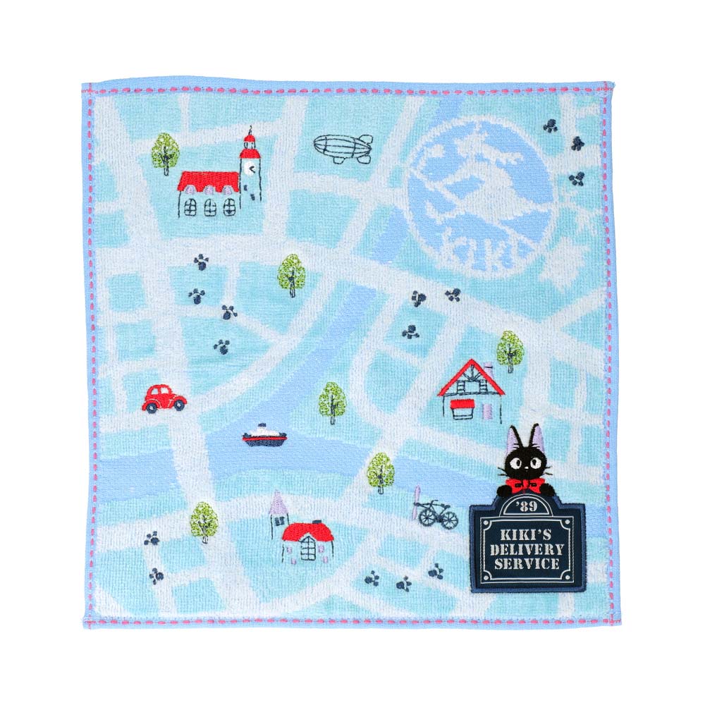 Studio Ghibli - Illustrated Mini Towels (33 Types) - Kiki Town Map - official view 39