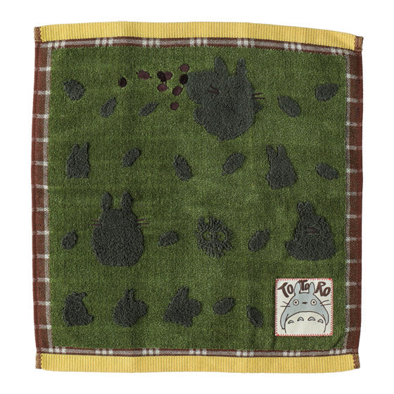 Studio Ghibli - Illustrated Wash Towels (21 Types) - Totoro Autumn Green - official view 37