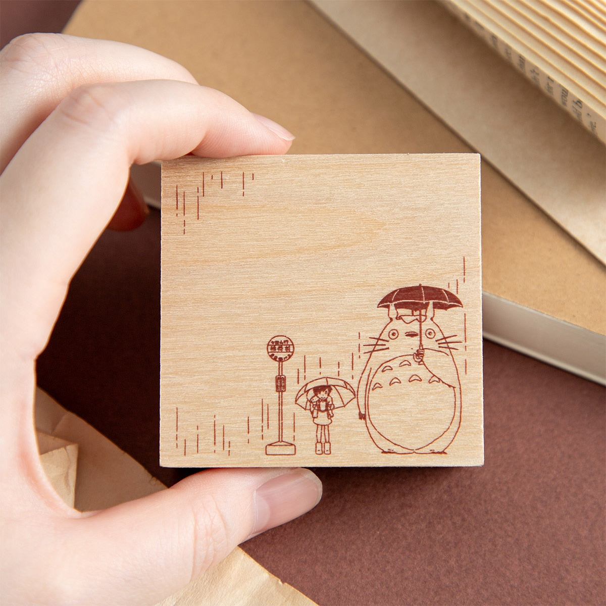 Studio Ghibli Irodori Scene Stamps (4 Types) - Totoro Bus Stop - official view 7