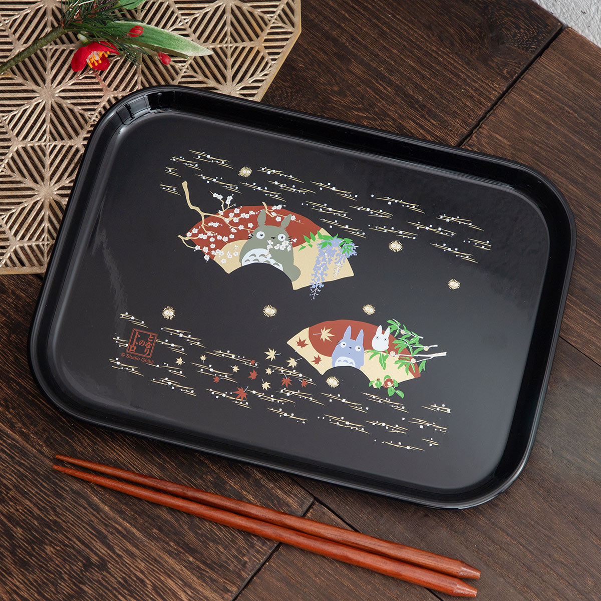 Studio Ghibli Japanese-Style Serving Trays (2 Types) - My Neighbor Totoro - official view 1