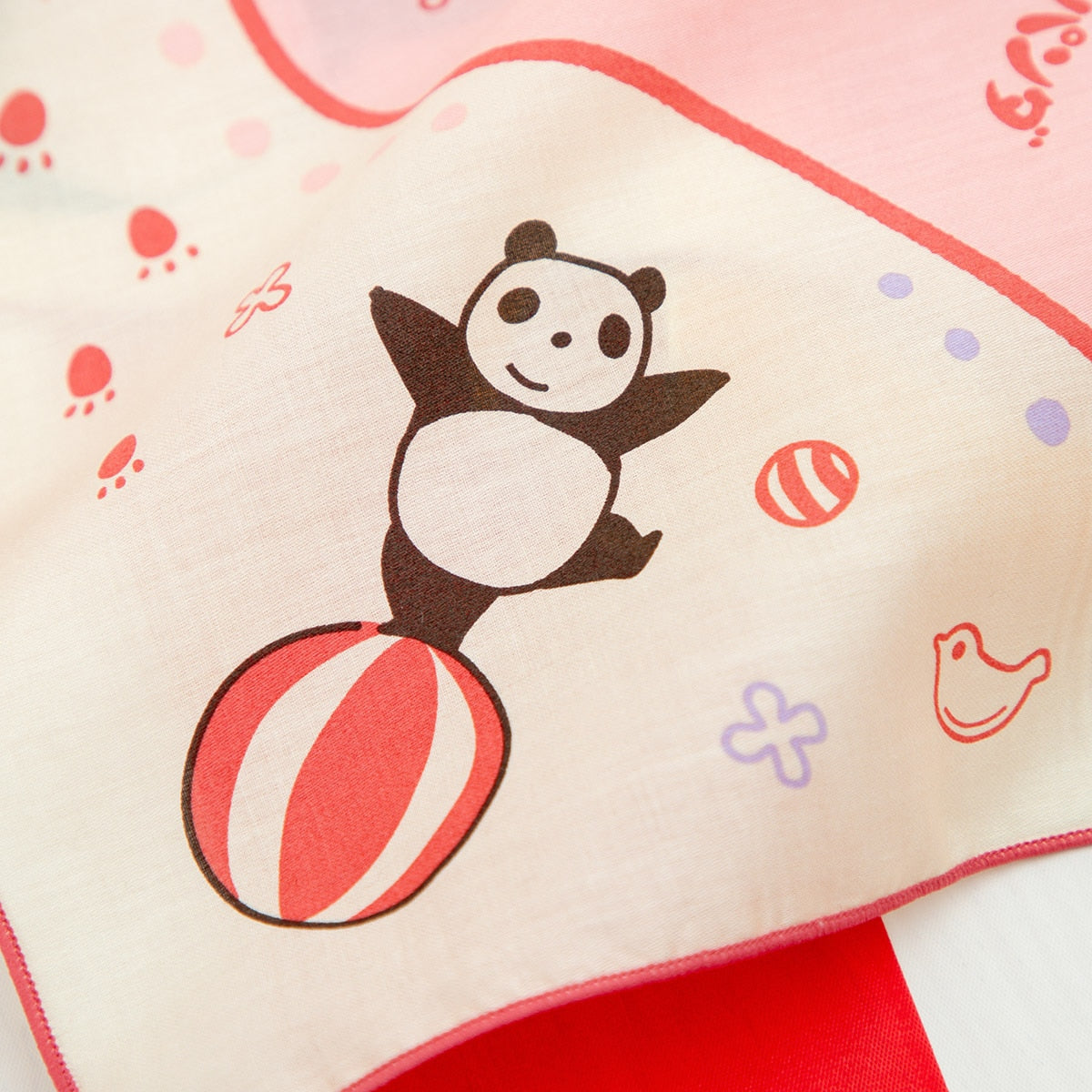 Studio Ghibli Large Illustrated Cotton Handkerchiefs (2 Types) - Panda! Go Panda! - Rainy-Day Circus - official view 13