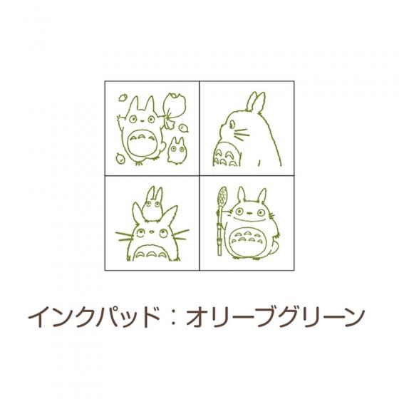 Studio Ghibli Mini Stamp Kits with Ink Pad (2 Types) - Blue Totoro - official view 4