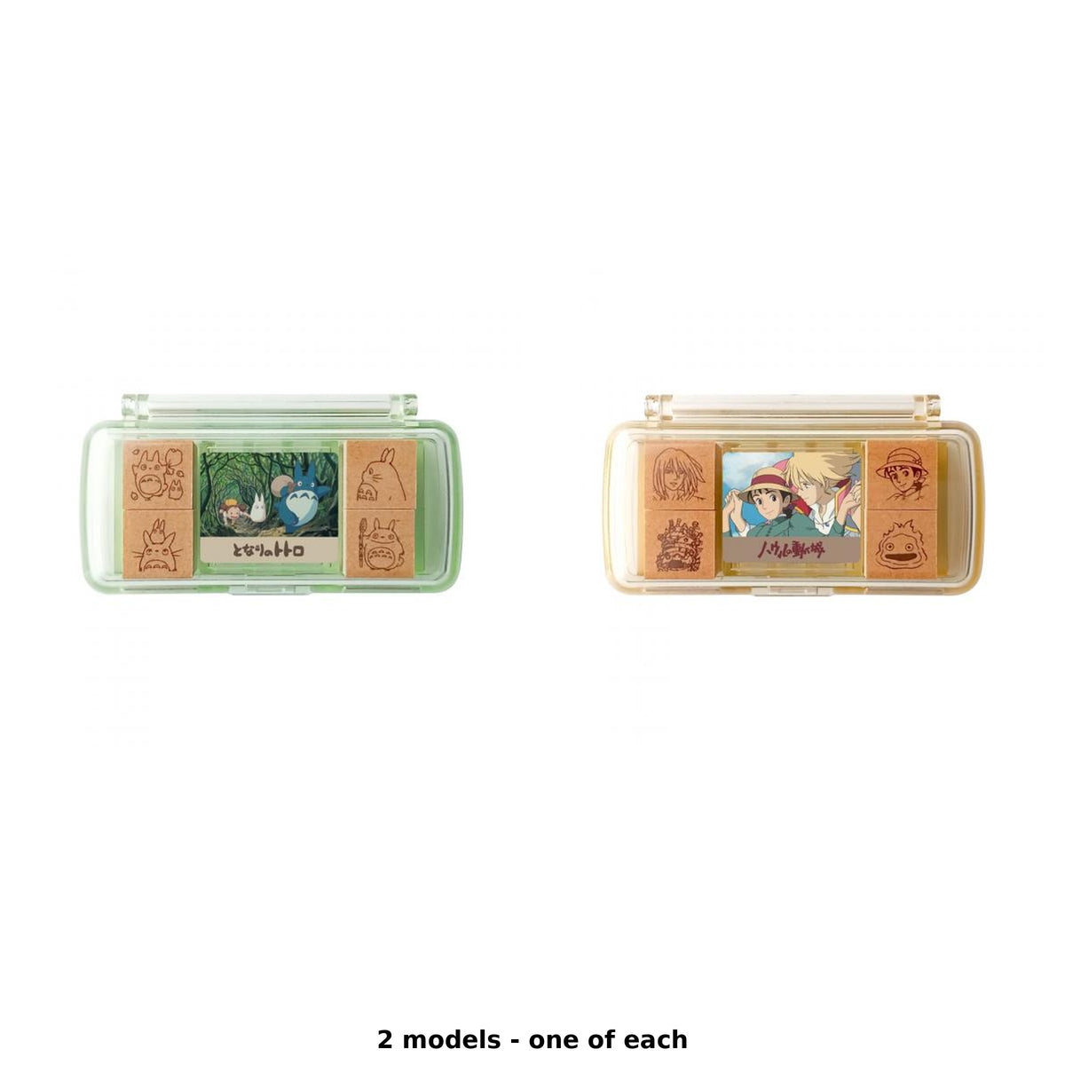 Studio Ghibli Mini Stamp Kits with Ink Pad (2 Types) - Complete Set - one of each model