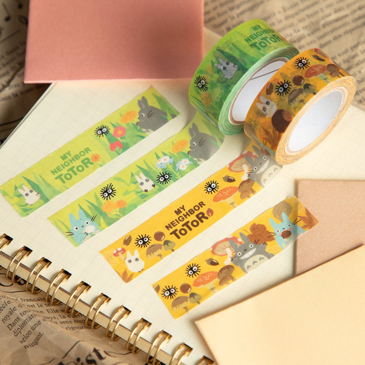 Studio Ghibli - Patterned Masking Tape Packs (7 Types) - Totoro Meadow - official view 13