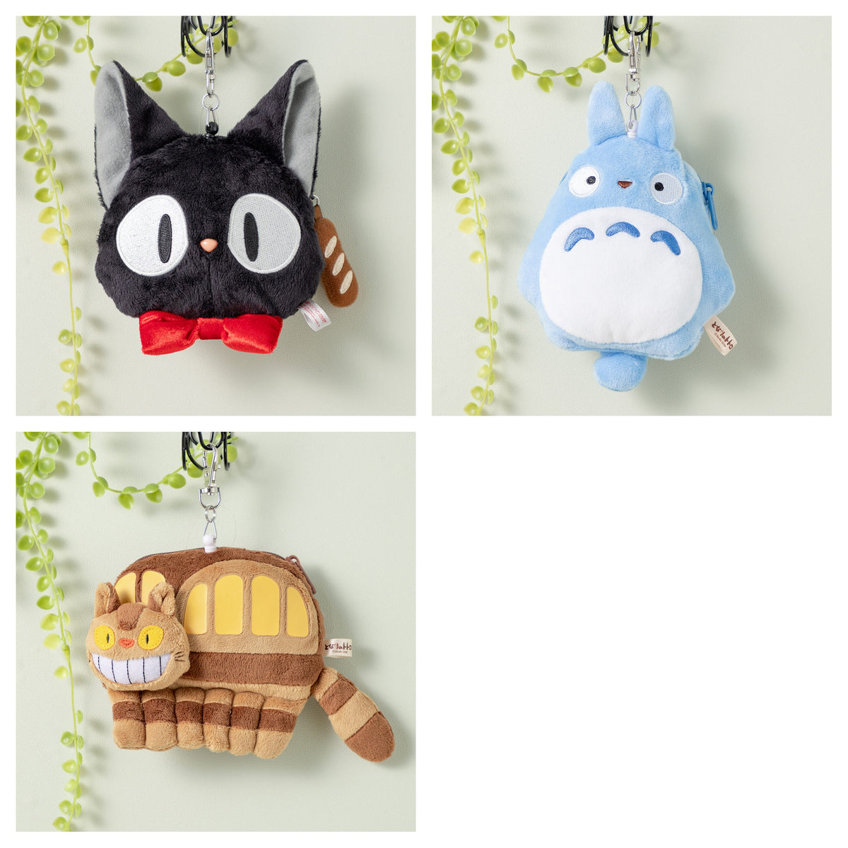 Studio Ghibli - Plush Reel Pass Pouches (3 Types) - Complete Set, one of each listed model
