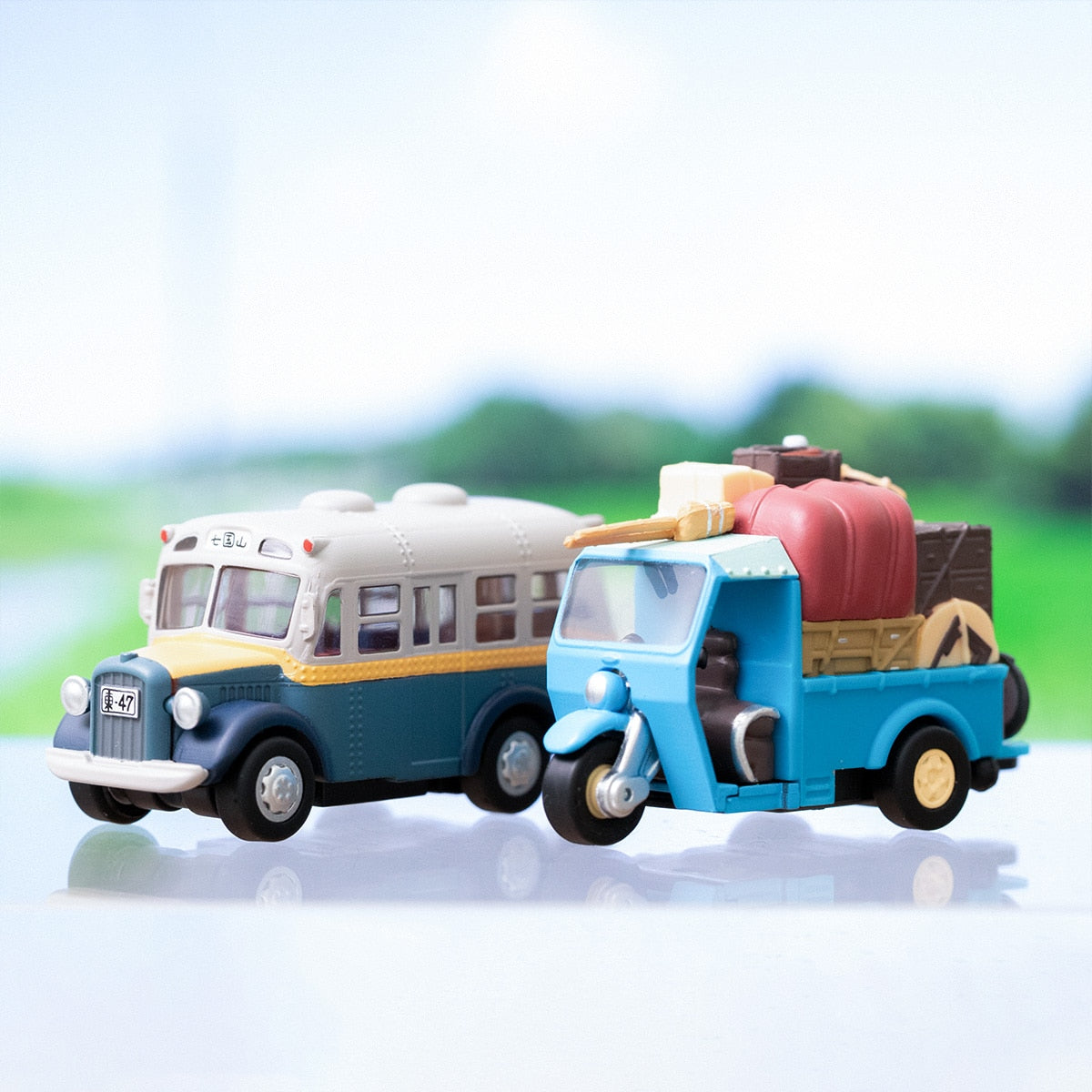 Studio Ghibli - Pullback Keyrings (7 Types) - Totoro Three-Wheeled Truck - PBK-01 - official view 15