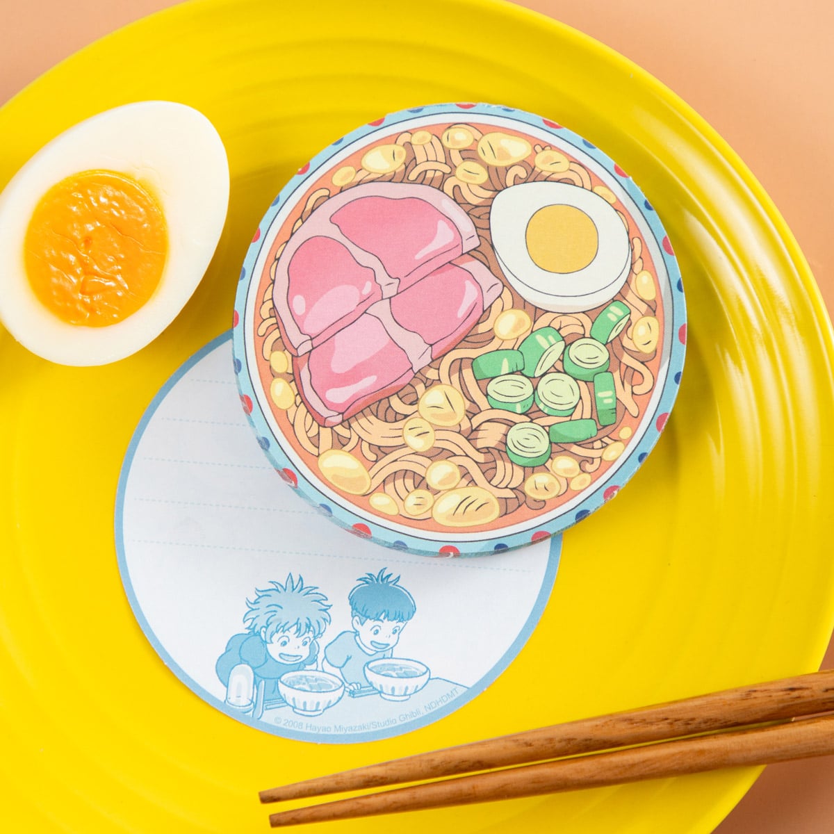 Studio Ghibli - Round Food Memo Pads (3 Types) - Ponyo Lisa Ham Ramen - official view 16