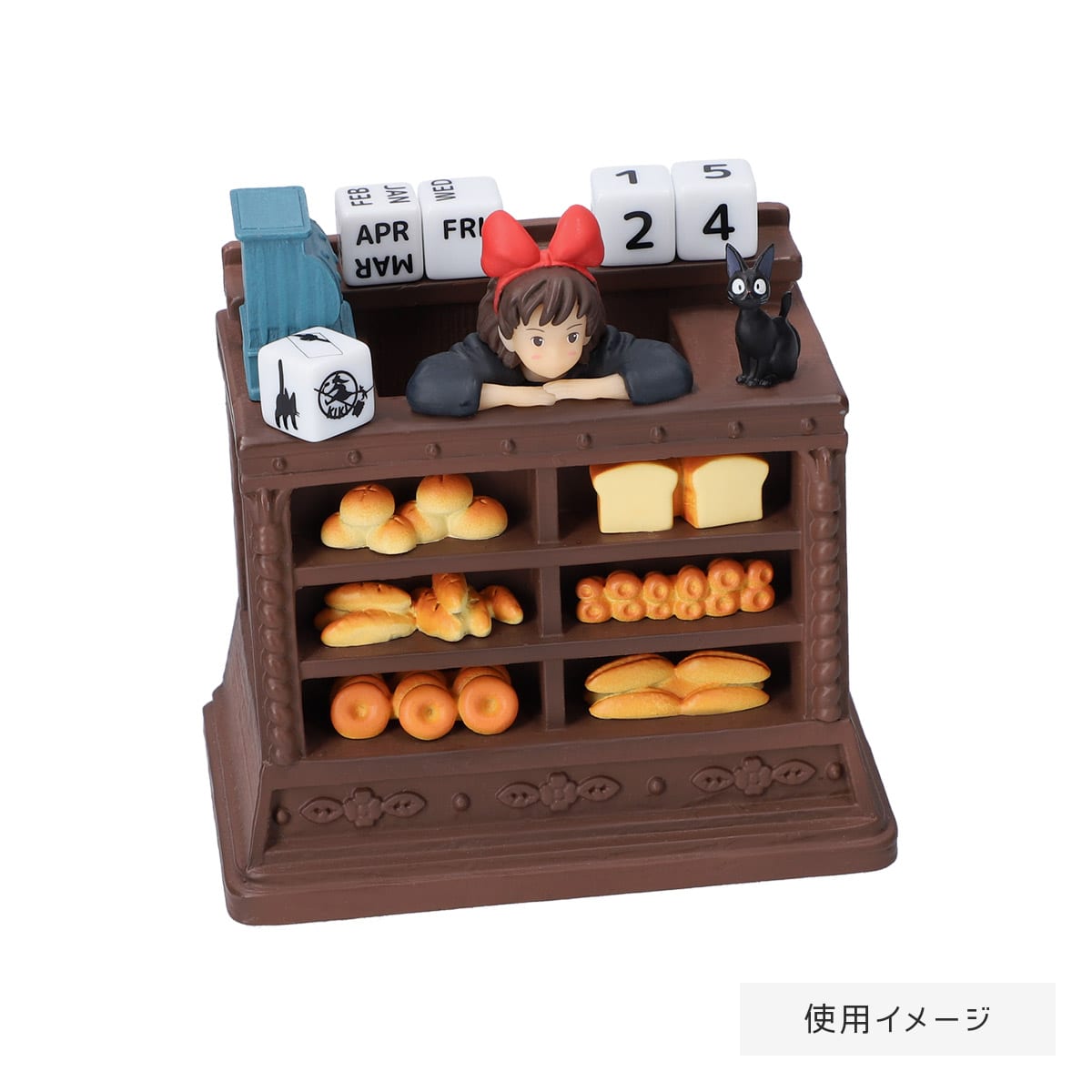 Studio Ghibli Sculpted Perpetual Calendars (4 Types) - Kiki at the Bakery Counter - official view 13