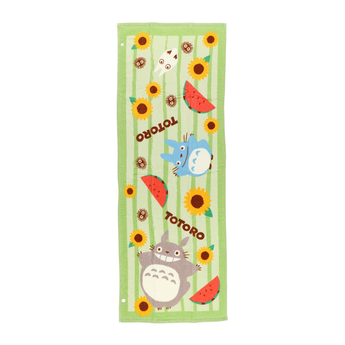 Studio Ghibli - Snap-Fastening Junior Bath Towels (2 Types) - Totoro and Watermelon - official view 1