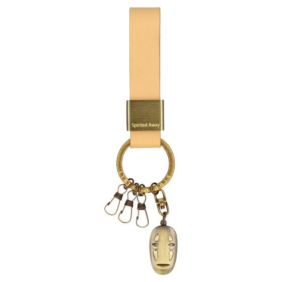 Studio Ghibli Split-Leather Three-Hook Keyrings (4 Types) - No-Face - official view 7