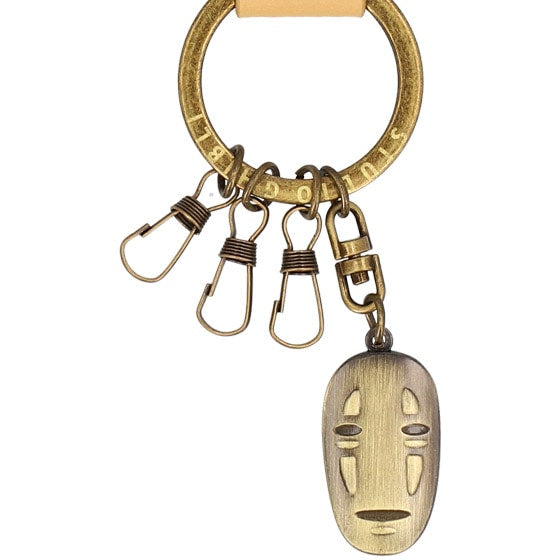Studio Ghibli Split-Leather Three-Hook Keyrings (4 Types) - No-Face - official view 8